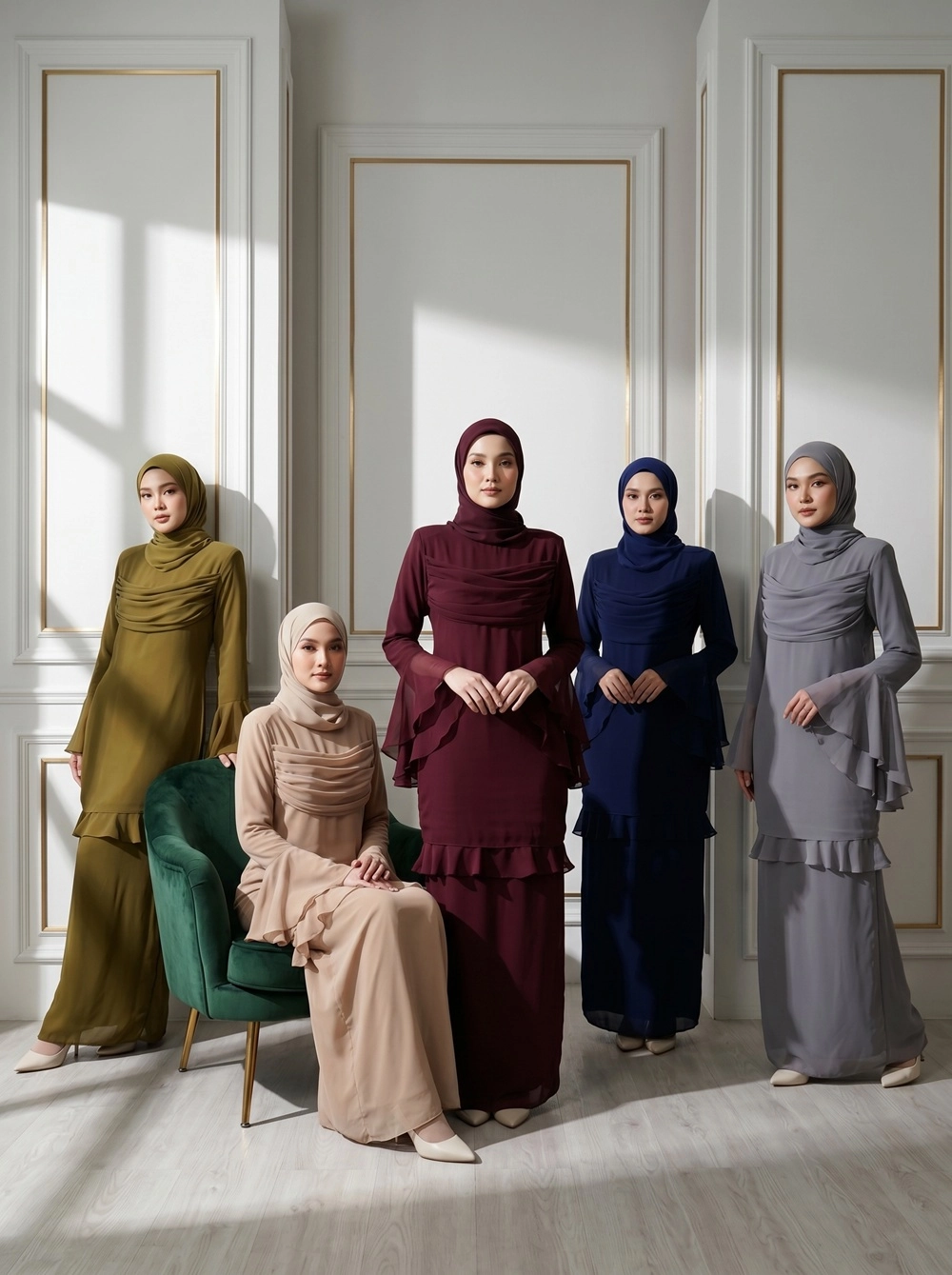 Kurung Aulia by AK World Chiffon Series S-XL