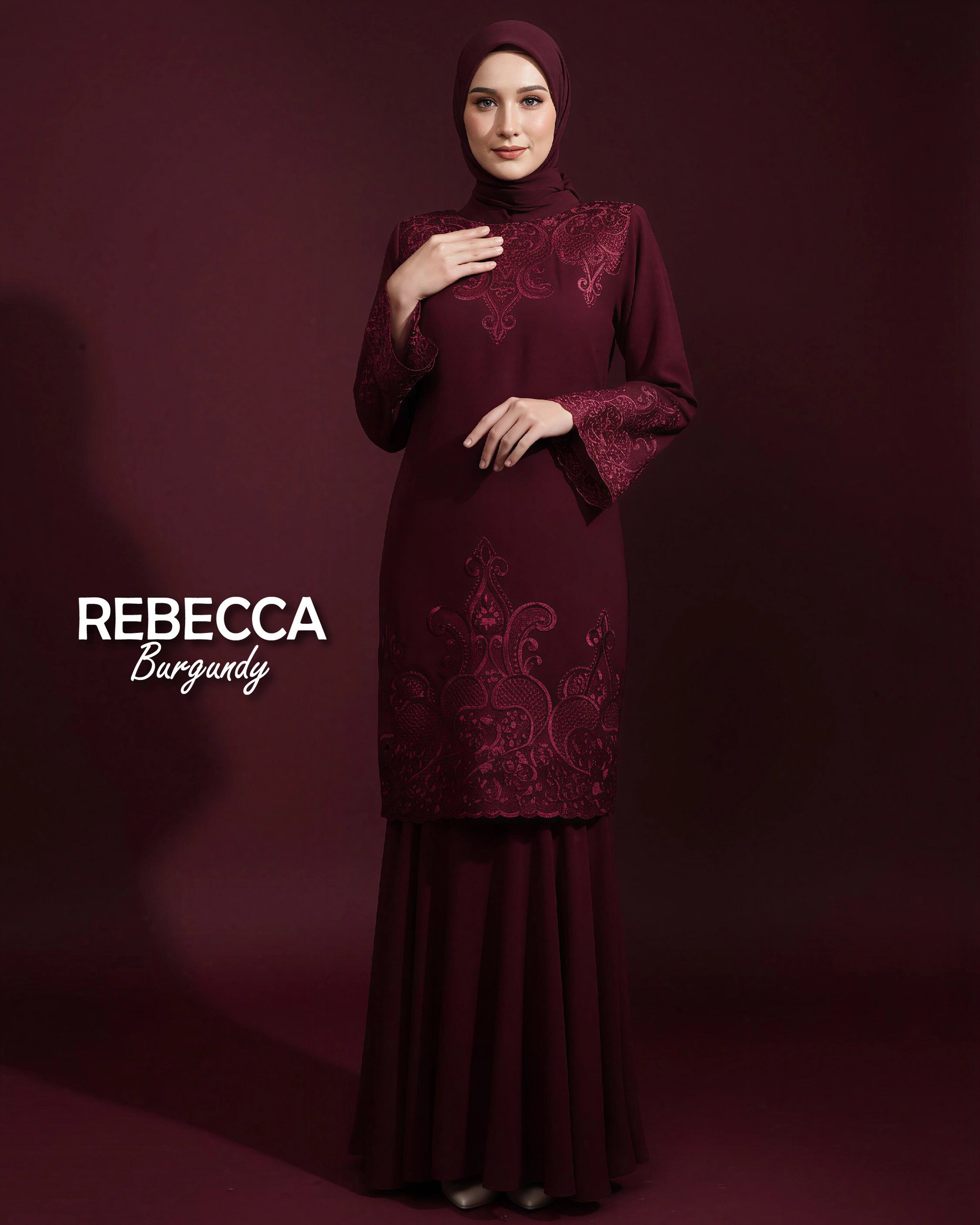 Kurung Rebecca By AK World Chiffon Series S-XL - Image 3