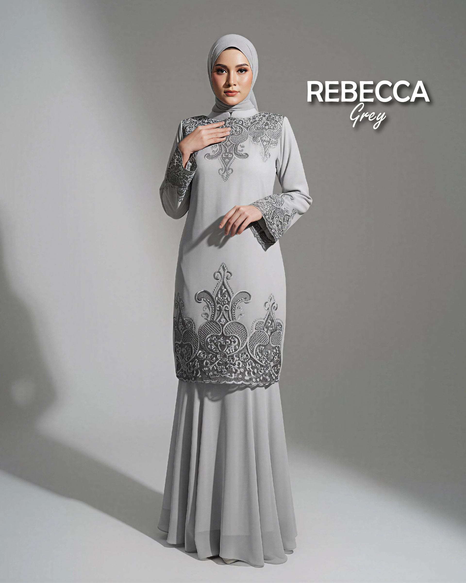 Kurung Rebecca By AK World Chiffon Series S-XL - Image 4