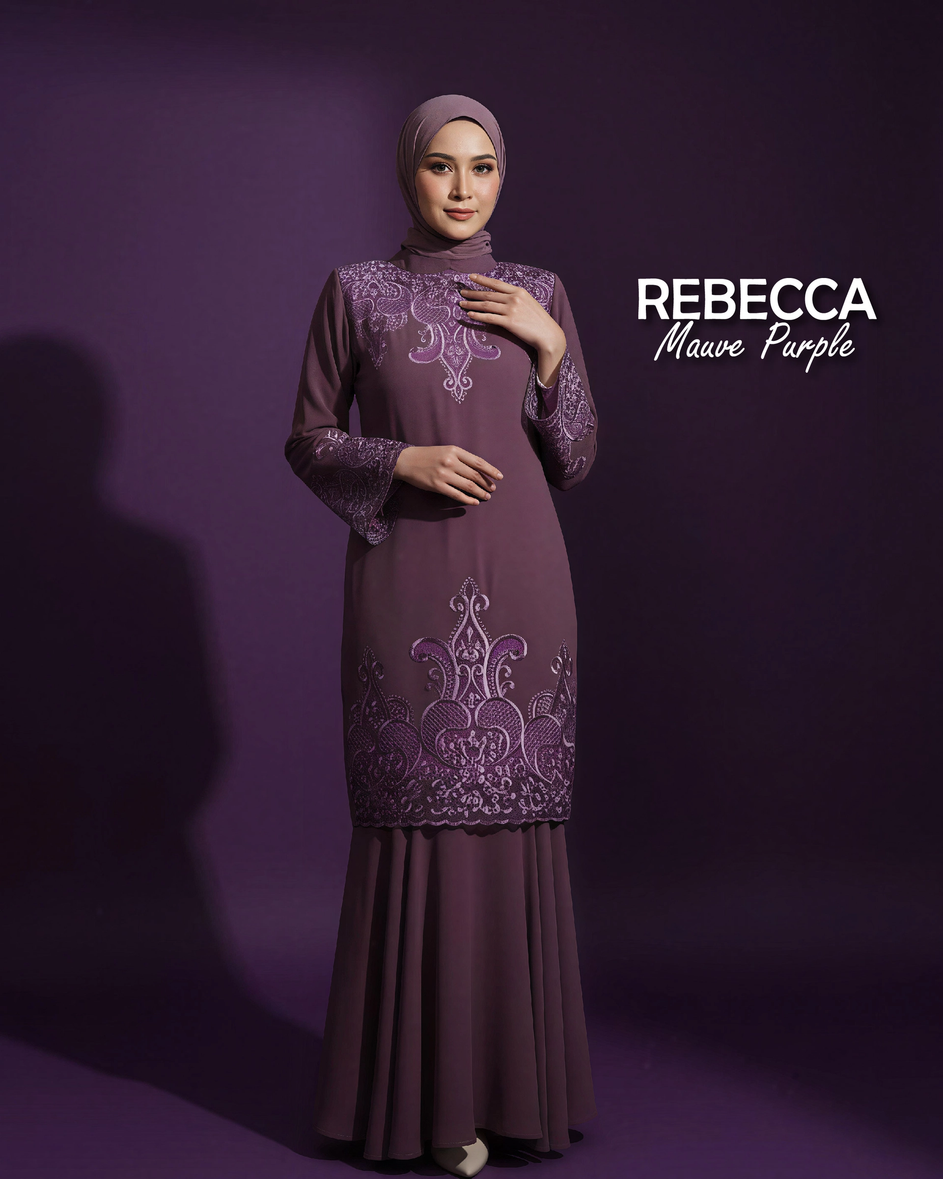 Kurung Rebecca By AK World Chiffon Series S-XL - Image 8