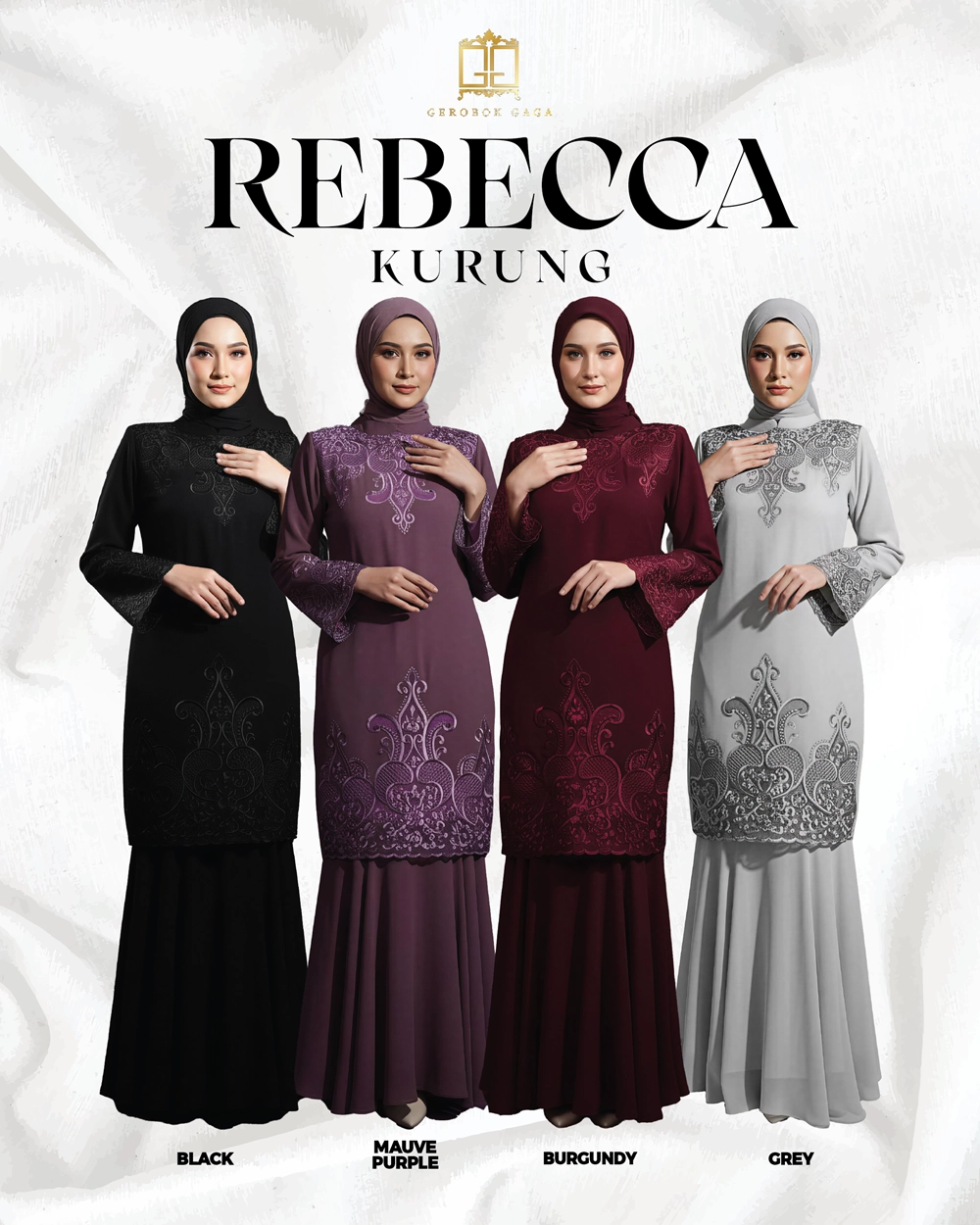 Kurung Rebecca By AK World Chiffon Series S-XL