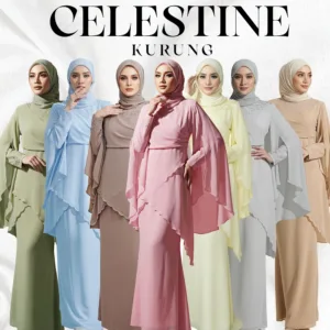 Kurung Celestine by AK World Chiffon Series S-XL