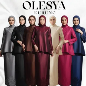 Mini Kurung Olesya By AK World Shantung Matte Series S-XL