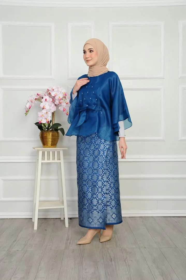 Ogenza Songket Teal Blue